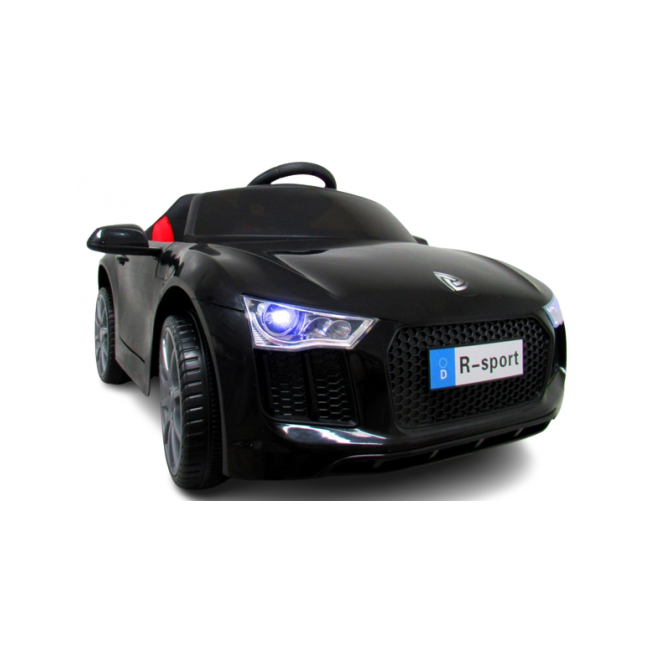 Masinuta electrica cu telecomanda, copii 1-4 ani, scaun din piele, cabrio b4 628 r-sport - negru edeedi628negru