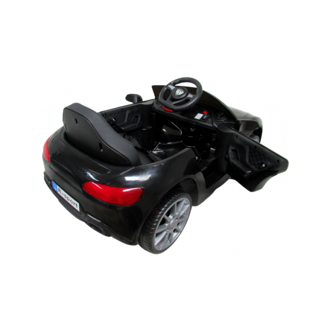 Masinuta electrica cu telecomanda, copii 1-4 ani, scaun din piele, cabrio b4 628 r-sport - negru edeedi628negru
