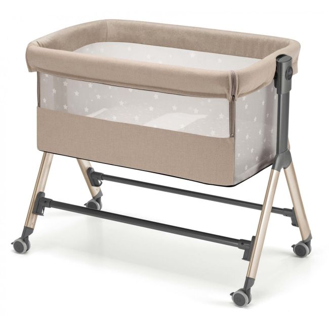 Patut, Sempreconte, Co-sleeper 2 In 1, Cu Laterala Culisanta, Cu Setare Unghiulara, Cu Roti, Reglabil In 8 Pozitii Pe Inaltime, Bej Pjb49920101