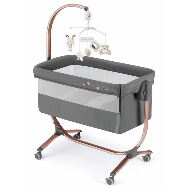 Patut Cu Leganare, Cullami, Co-sleeper 2 In 1, Cu Laterala Culisanta, Cu Setare Unghiulara, Cu Roti, Reglabil In 8 Pozitii Pe Inaltime, Gold Pjb49925182