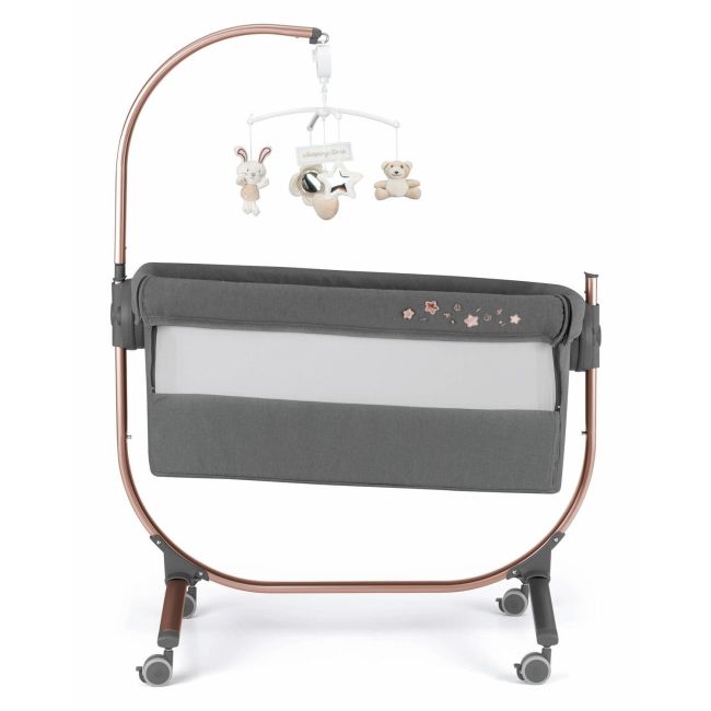 Patut Cu Leganare, Cullami, Co-sleeper 2 In 1, Cu Laterala Culisanta, Cu Setare Unghiulara, Cu Roti, Reglabil In 8 Pozitii Pe Inaltime, Gold Pjb49925182