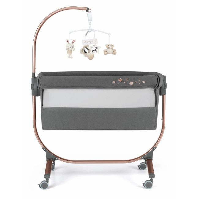 Patut Cu Leganare, Cullami, Co-sleeper 2 In 1, Cu Laterala Culisanta, Cu Setare Unghiulara, Cu Roti, Reglabil In 8 Pozitii Pe Inaltime, Gold Pjb49925182