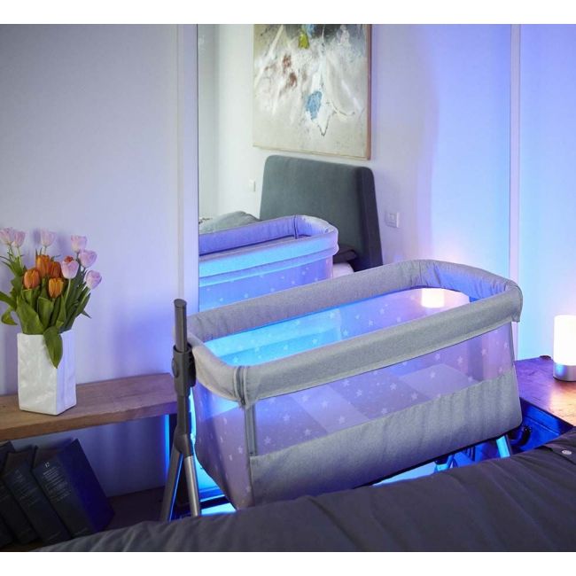 Patut, Sempreconte, Co-sleeper 2 In 1, Cu Laterala Culisanta, Cu Setare Unghiulara, Cu Roti, Reglabil In 8 Pozitii Pe Inaltime, Gri Pjb49920118