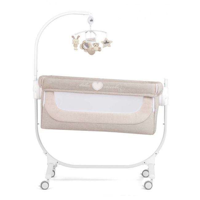 Patut Cu Leganare, Cullami, Co-sleeper 2 In 1, Cu Laterala Culisanta, Cu Setare Unghiulara, Cu Roti, Reglabil In 8 Pozitii Pe Inaltime, Gri Pjb49925168