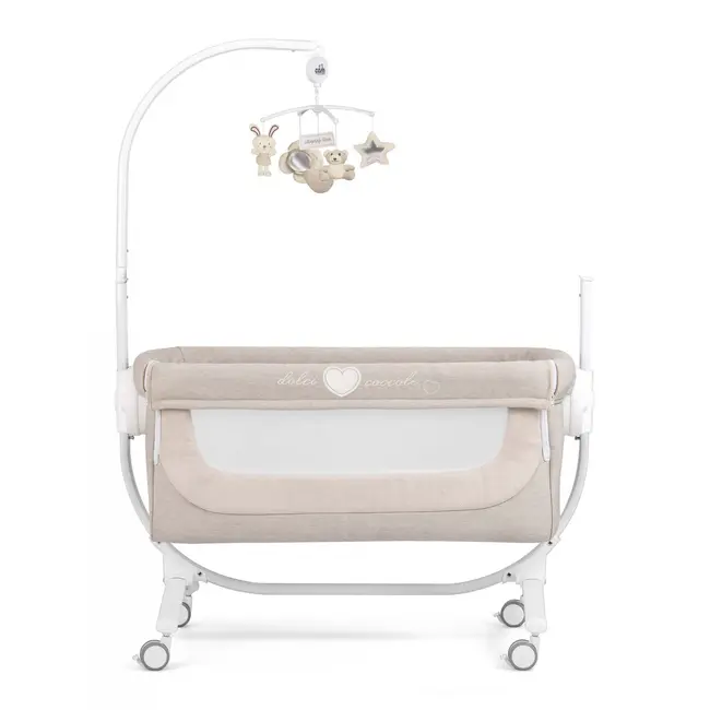 Patut Cu Leganare, Cullami, Co-sleeper 2 In 1, Cu Laterala Culisanta, Cu Setare Unghiulara, Cu Roti, Reglabil In 8 Pozitii Pe Inaltime, Gri Pjb49925168