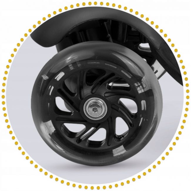 Trotineta 3 in 1 cu roti cu led ricokids cubi 765500 - negru - portocaliu edeedi765500