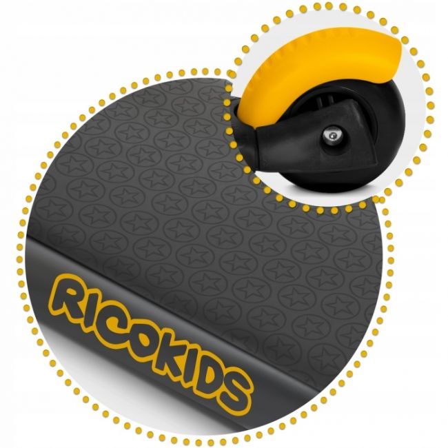 Trotineta 3 in 1 cu roti cu led ricokids cubi 765500 - negru - portocaliu edeedi765500
