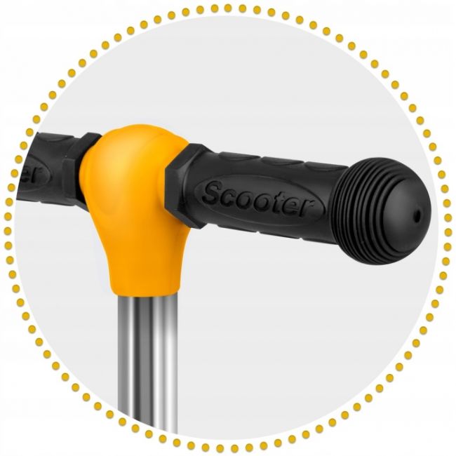 Trotineta 3 in 1 cu roti cu led ricokids cubi 765500 - negru - portocaliu edeedi765500