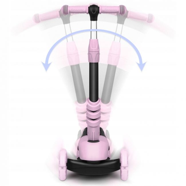 Trotineta 3 in 1 cu roti cu led ricokids cubi 765501 - roz edeedi765501