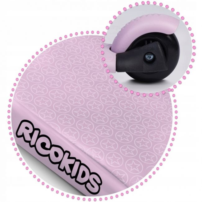 Trotineta 3 in 1 cu roti cu led ricokids cubi 765501 - roz edeedi765501