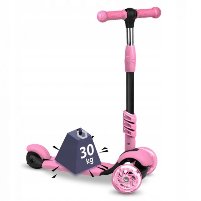 Trotineta 3 in 1 cu roti cu led ricokids todi 765400 - roz edeedi765400