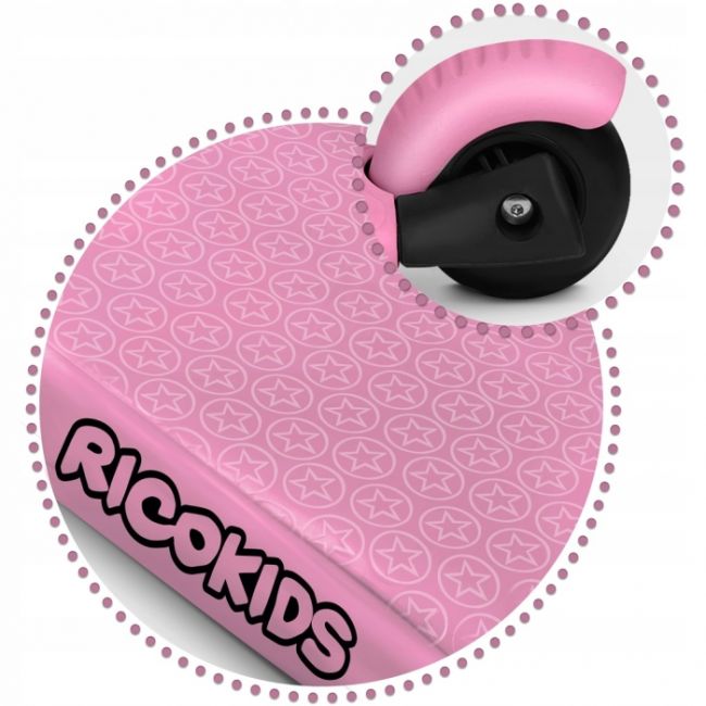 Trotineta 3 in 1 cu roti cu led ricokids todi 765400 - roz edeedi765400