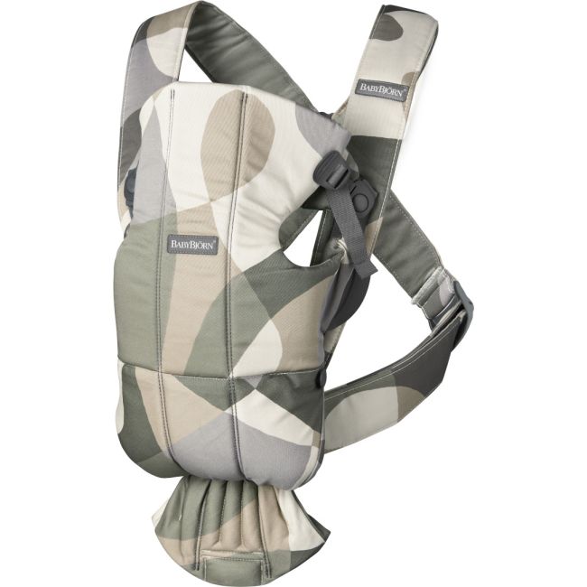 BabyBjorn - Marsupiu anatomic cu multiple pozitii de purtare Mini Khaki/Green Bumbac BSAFE021039E1