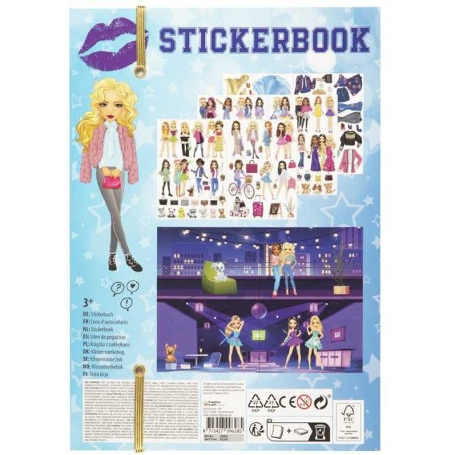 Carte cu stickere Dress me up Besties Grafix GR140001 BBJGR140001_Initiala