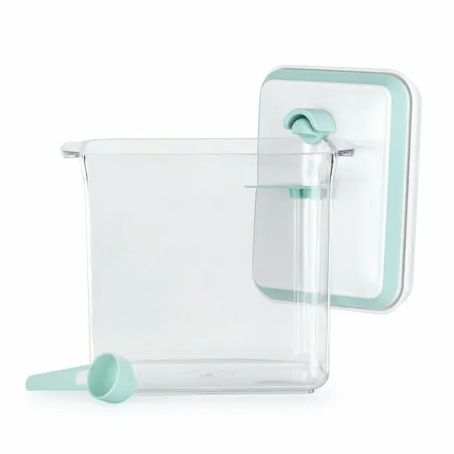 Feedo - Recipient depozitare lapte praf, 1700 ml, Capac etans, Din plastic, Fara BPA, Turcoaz BYN909910
