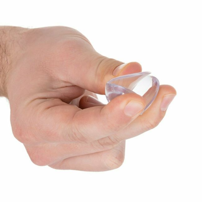 Feedo - Set protectii pentru colturi ascutite, Usor de instalat, 3.6 x 3.6 x 2.7 cm, 4 bucati, Transparent BYN242203