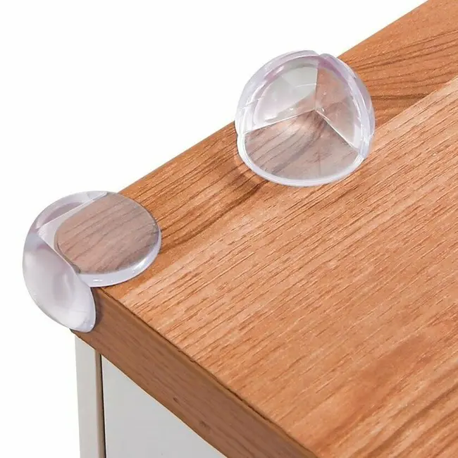 Feedo - Set protectii pentru colturi ascutite, Usor de instalat, 3.6 x 3.6 x 2.7 cm, 4 bucati, Transparent BYN242203