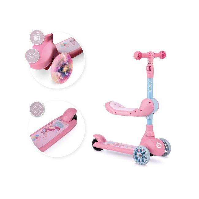 Trotineta transformabila 2in1 MoMi Kiuru - Pink KRTHUBA00034