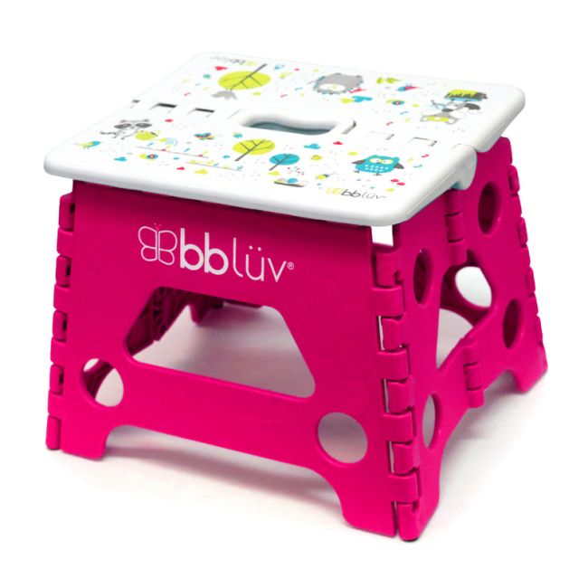 Inaltator de baie pliabil, Step, Practic si usor de transportat, Rezistent pana la 113 Kg, Bbluv, Pink BYNBBL-B0114-P