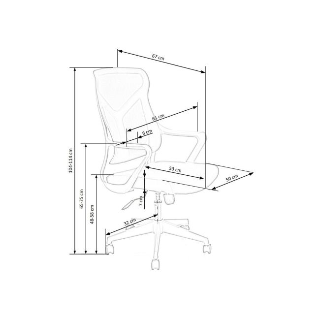 Scaun de birou hm santo gri drm10179