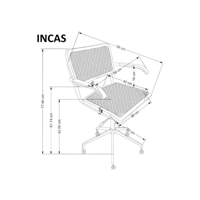 Scaun de birou copii hm incas drm10183