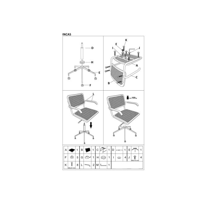 Scaun de birou copii hm incas drm10183