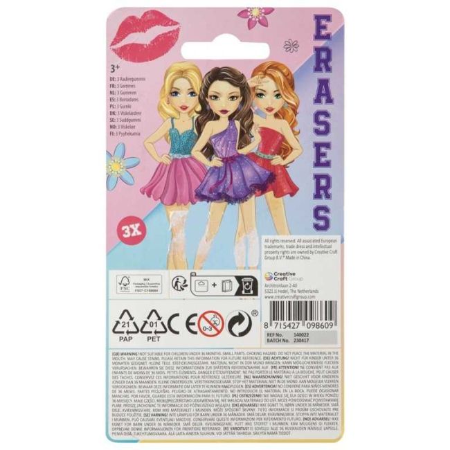 Set 3 radiere tip ruj Besties Grafix GR140022 BBJGR140022_Initiala