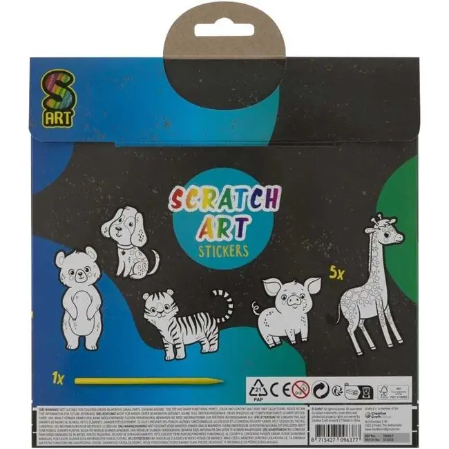 Set 5 autocolante razuibile 15 cm Grafix GR220017 BBJGR220017_Animale