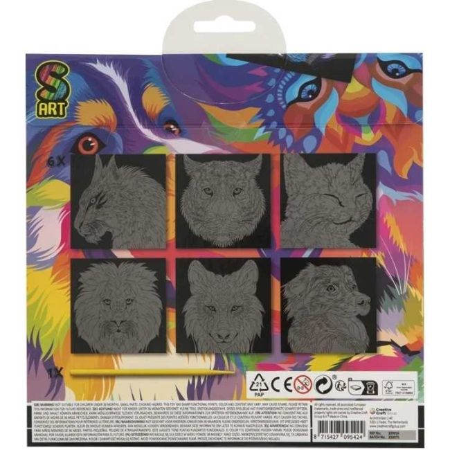 Set 6 fise razuibile 19.5 x 19.5 cm Grafix GR220016 BBJGR220016_Animale