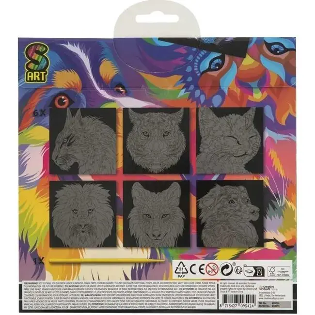 Set 6 fise razuibile 19.5 x 19.5 cm Grafix GR220016 BBJGR220016_Animale