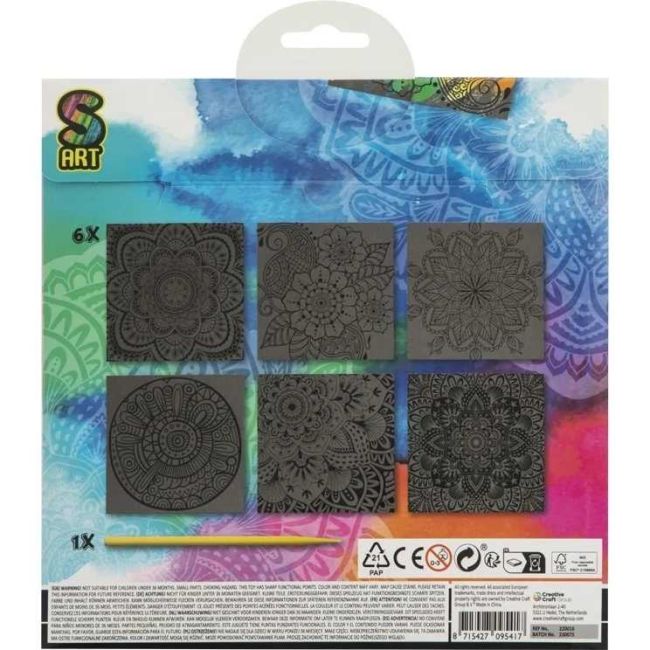 Set 6 fise razuibile 19.5 x 19.5 cm Grafix GR220016 BBJGR220016_Mandala