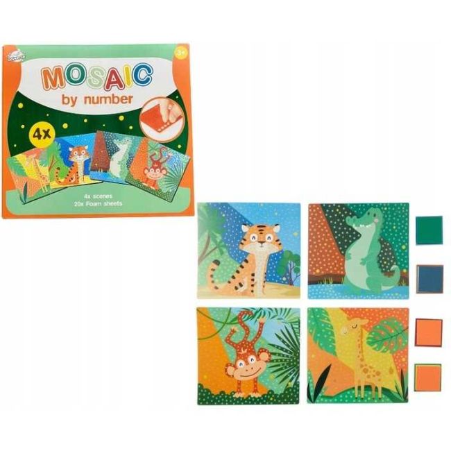 Set creativ Mozaic Animale Jungla 4 Fise SunCity ARJ054755D BBJARJ054755D_Initiala