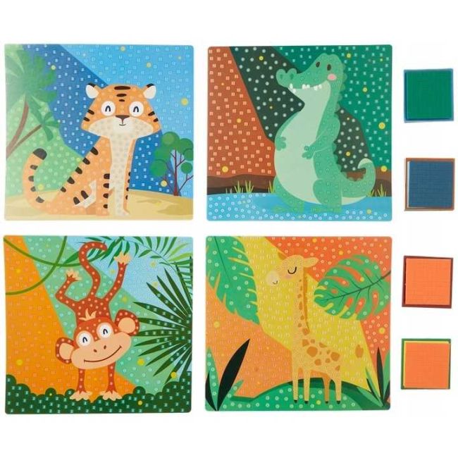 Set creativ Mozaic Animale Jungla 4 Fise SunCity ARJ054755D BBJARJ054755D_Initiala