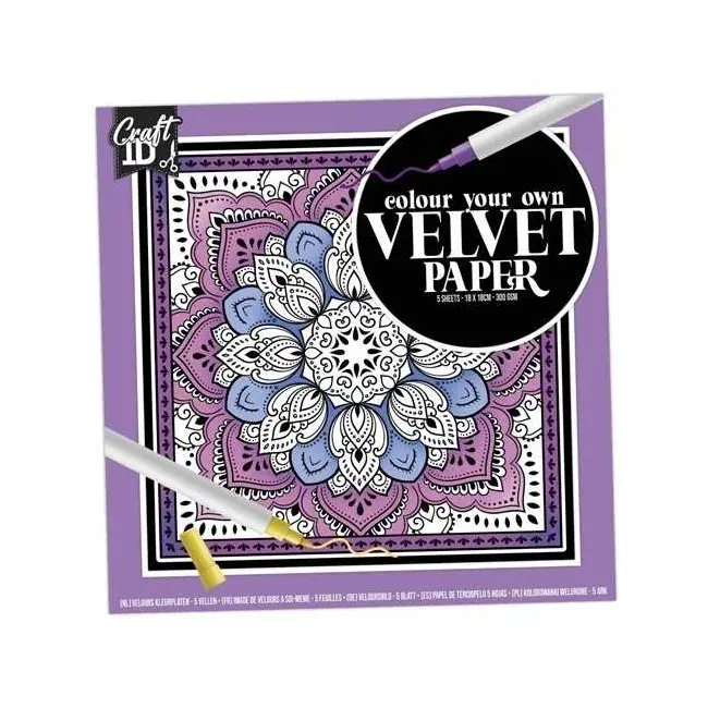 Set pictura 5 planse de colorat catifelate Velvet Paper Flori 18x18cm Grafix GRCR5004-GE BBJGRCR5004-GE_Mov