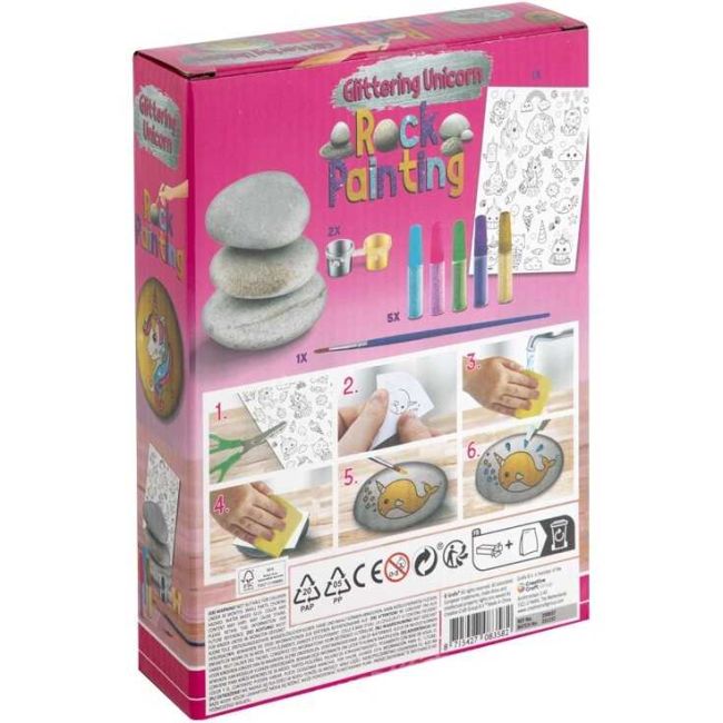 Set pictura pe pietre Glittering Unicorn 12 piese Grafix GR200037 BBJGR200037_Initiala
