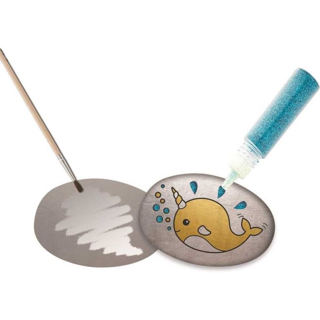 Set pictura pe pietre Glittering Unicorn 12 piese Grafix GR200037 BBJGR200037_Initiala