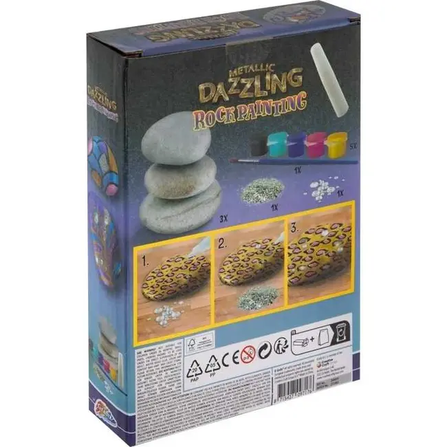 Set pictura pe pietre Metallic Dazzling 11 piese Grafix GR200057 BBJGR200057_Initiala