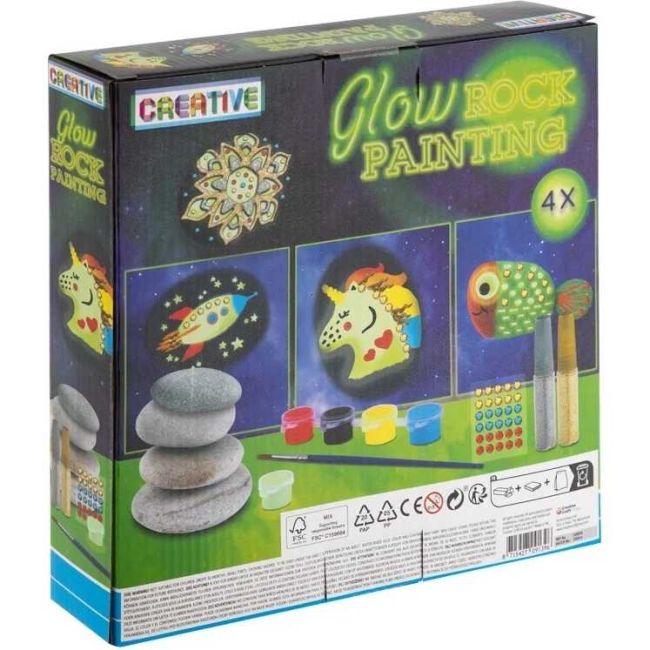 Set pictura pe pietre cu vopsea fosforescenta  Glow in the dark Grafix GR200054 BBJGR200054_Initiala