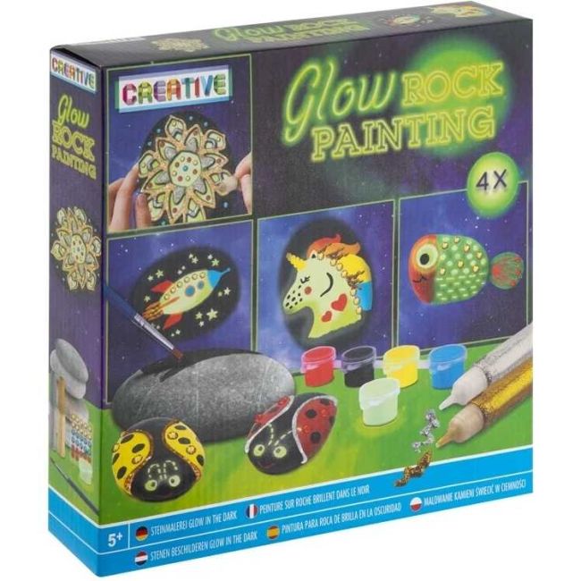 Set pictura pe pietre cu vopsea fosforescenta  Glow in the dark Grafix GR200054 BBJGR200054_Initiala