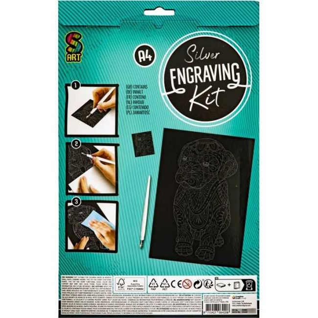 Set razuibil Gravura predesenata A4 Grafix GR220001 BBJGR220001_Caine