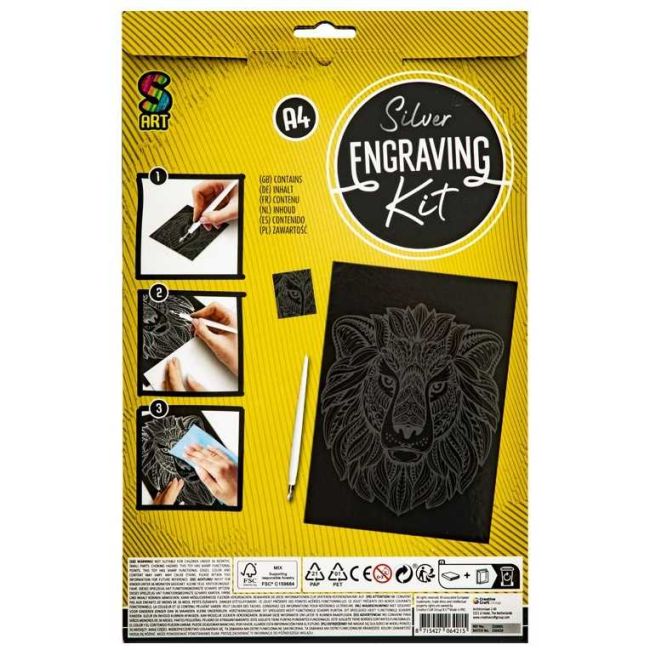 Set razuibil Gravura predesenata A4 Grafix GR220001 BBJGR220001_Leu