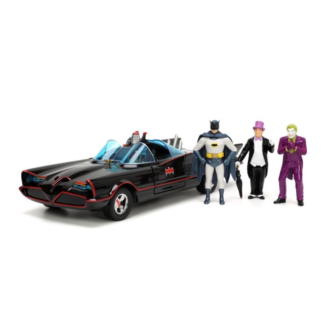 JADA BATMAN SET MASINUTA METALICA BATMOBILE  1:24 SI 4 FIGURINE VIV253215011