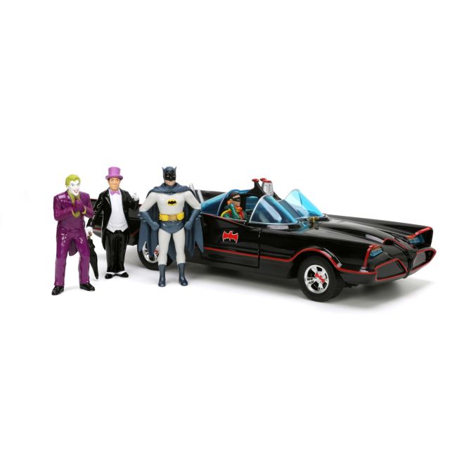 JADA BATMAN SET MASINUTA METALICA BATMOBILE  1:24 SI 4 FIGURINE VIV253215011