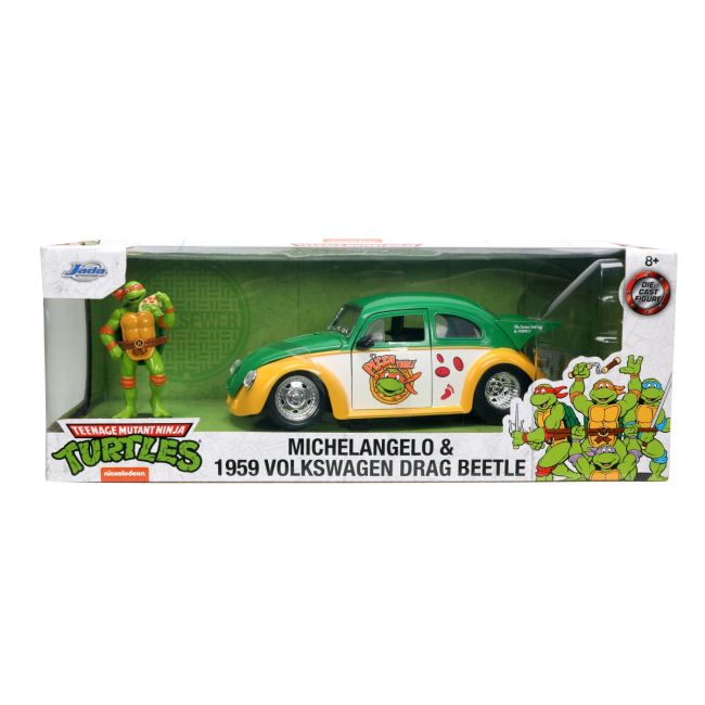 JADA MASINUTA METALICA TESTOASELE NINJA 1959 VOLKSWAGEN DRAG BEETLE 1:24 VIV253285002