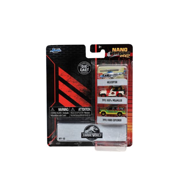 JADA SET 3 MASINUTE METALICE JURASSIC 4CM VIV253251012