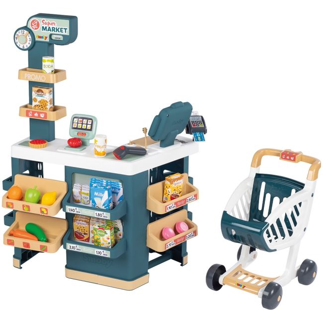 Magazin pentru copii smoby super market cu 42 accesorii hubs7600350239