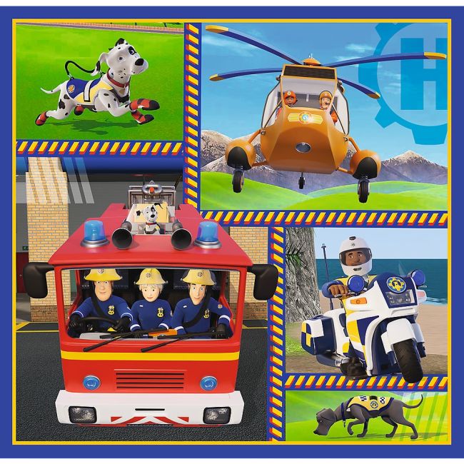 PUZZLE TREFL 3IN1 POMPIERUL SAM O ZI DIN VIATA POMPIERILOR VIV34868