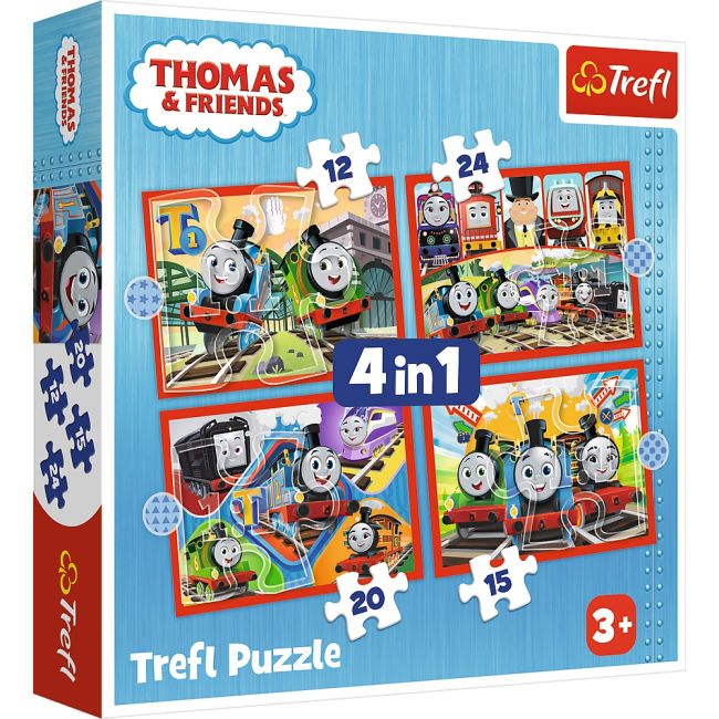 PUZZLE TREFL 4IN1 THOMAS TRENULETELE AMUZANTE VIV34619