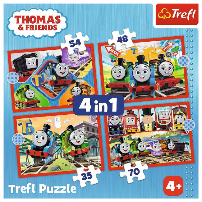 PUZZLE TREFL 4IN1 THOMAS TRENULETELE AMUZANTE VIV34619
