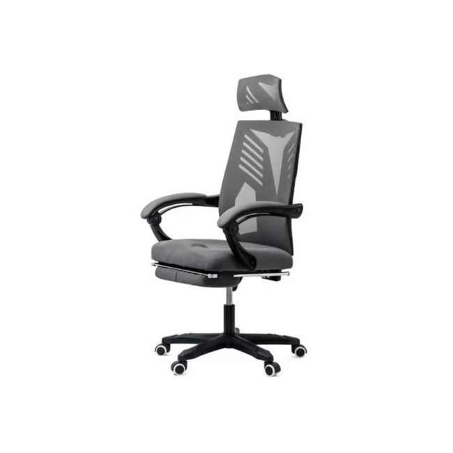 Scaun directorial cu suport picioare off 427, mesh, suport lombar, tetiera, baza polipropilena, 90 kg drm10058